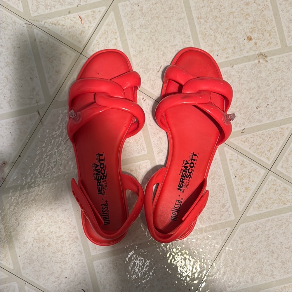 Jeremy Scott Red Sandals